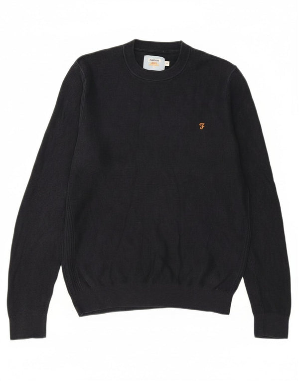 FARAH Mens Crew Neck Jumper Sweater Medium Navy Blue