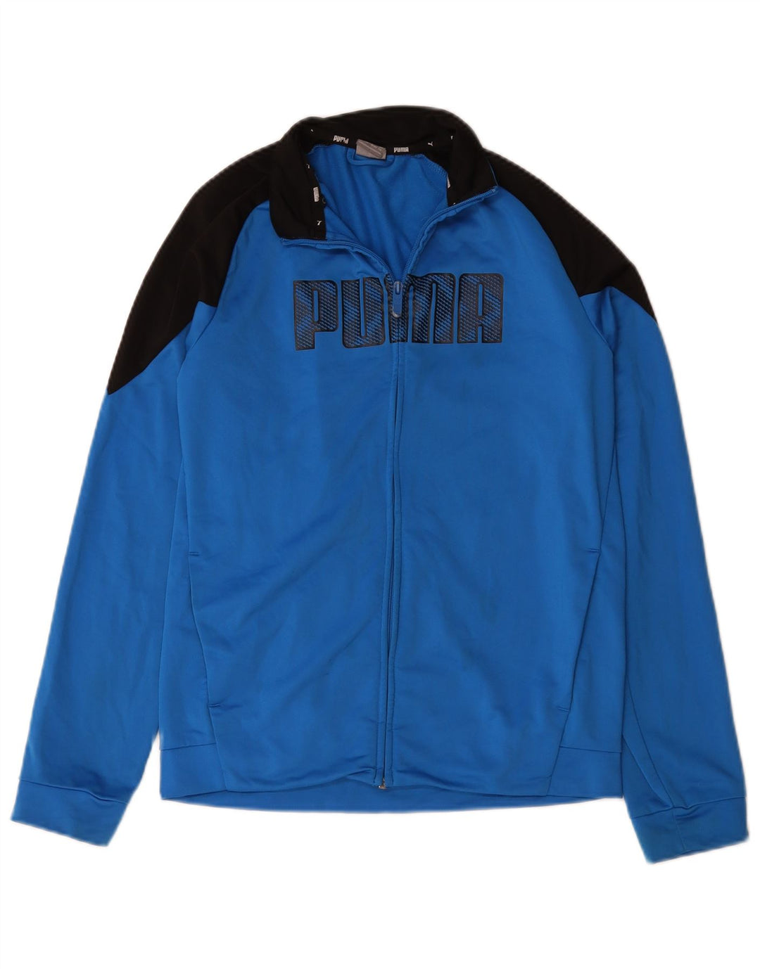 Спортивный костюм Puma для мальчиков с графическим рисунком, верхняя куртка 15–16 лет, синяя с цветными блоками