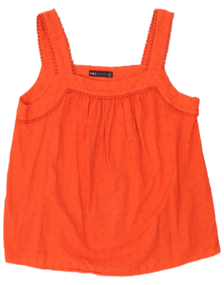 Женская блузка без рукавов Marks & Spencer UK 12 Medium Orange Spotted