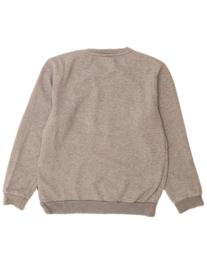 Мужской свитшот с рисунком Puma, маленький серый хлопковый джемпер в крапинку