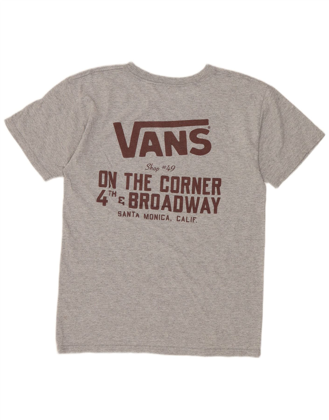 Женская футболка с рисунком VANS Top UK 10, маленький серый хлопок