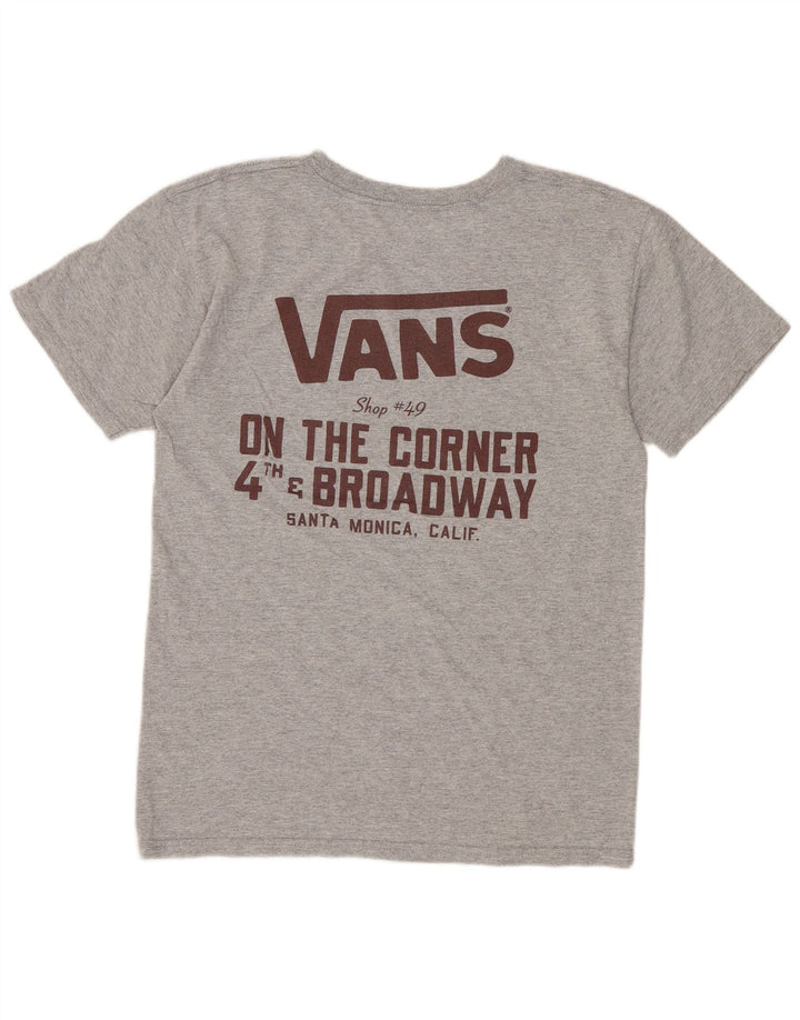 Женская футболка с рисунком VANS Top UK 10, маленький серый хлопок