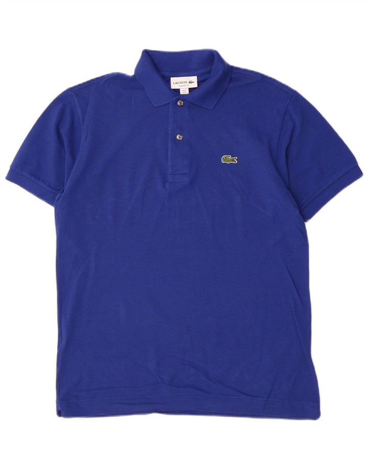 Мужская рубашка-поло классического кроя Lacoste, размер 3, маленькая, синяя