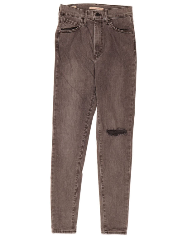 Женские потертые суперскинни Levi's Mile High W28 L29 Серые
