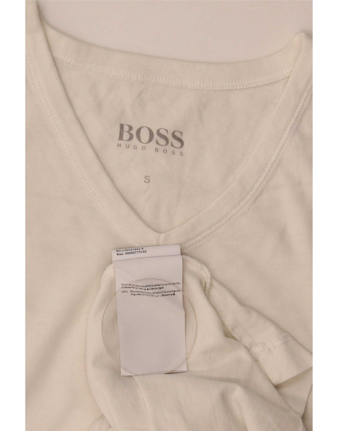 Мужская футболка Hugo Boss, маленький белый хлопок
