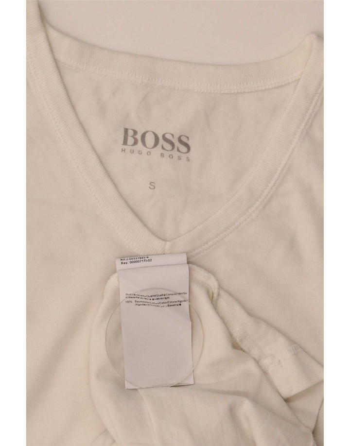 Мужская футболка Hugo Boss, маленький белый хлопок