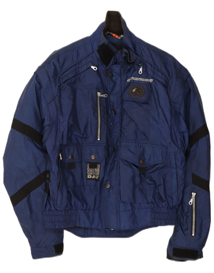 Мужская гоночная куртка Spidi UK 38, средний темно-синий, полиэстер с цветными блоками