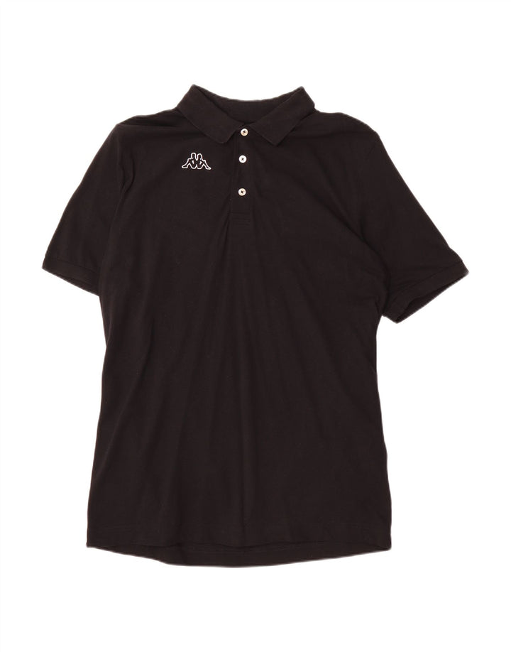 KAPPA Mens Polo Shirt XL Black Cotton