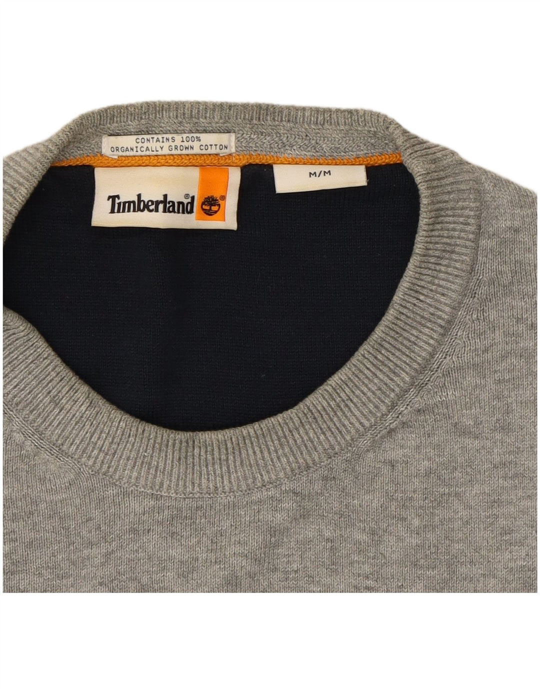 TIMBERLAND Mens Crew Neck Jumper Sweater Medium Grey Cotton