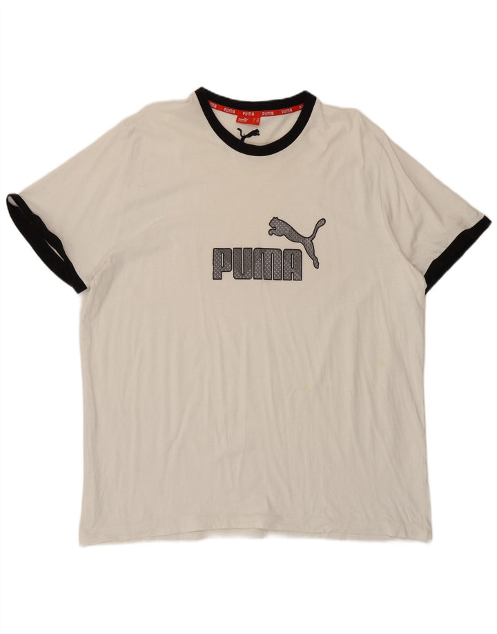 Мужская футболка с рисунком Puma 2XL, белая