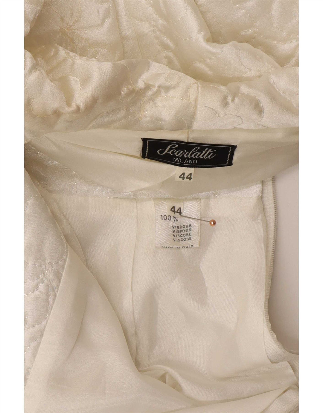 Винтажный женский комплект из 2 юбок IT 44 Medium W28 Белая вискоза