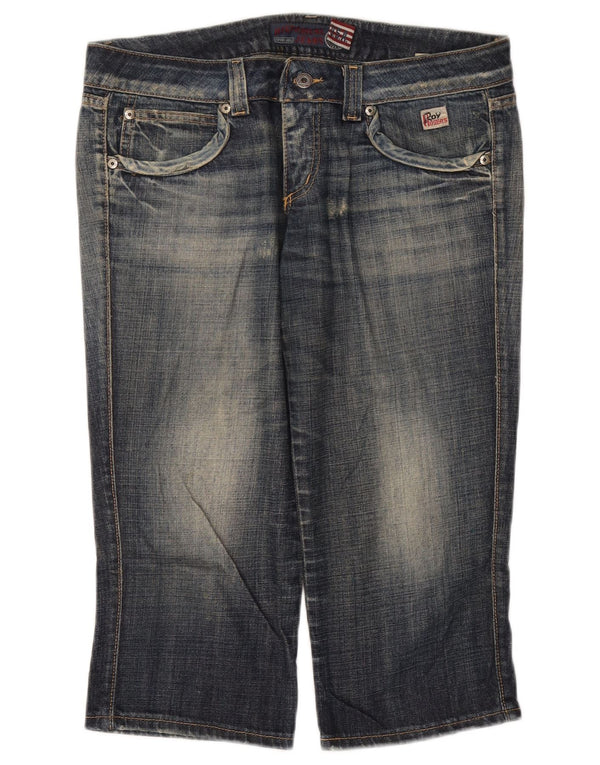 Женские потертые капри Roy Rogers Seven Bell W34 L20 синие