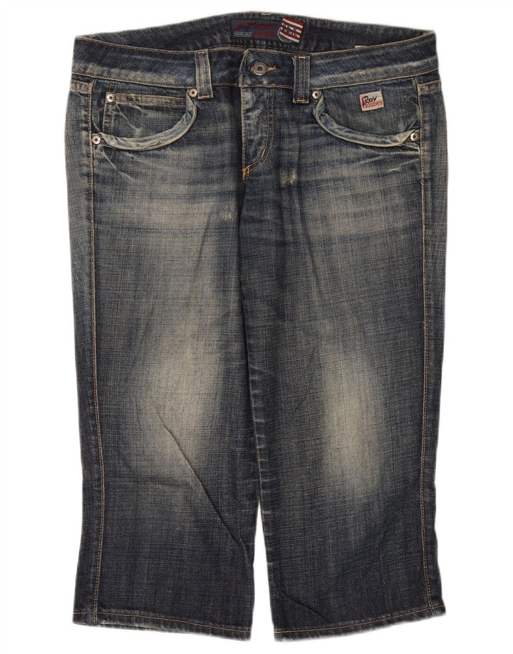 Женские потертые капри Roy Rogers Seven Bell W34 L20 синие