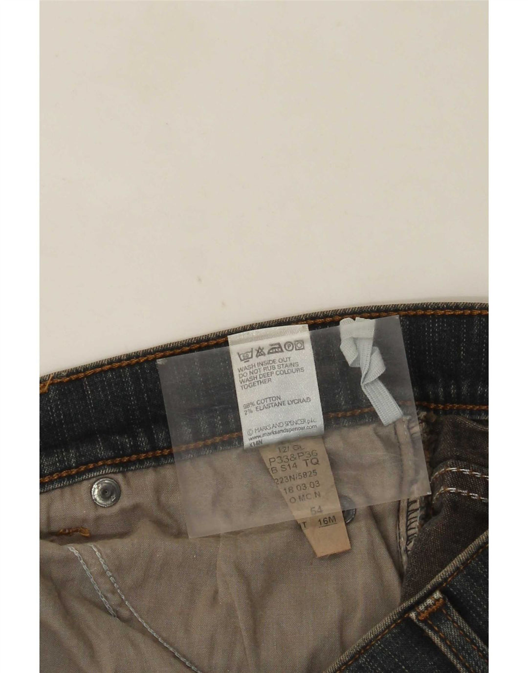 Женские джинсы Bootcut Marks & Spencer UK 16, большие, W32 L31, синие, хлопок