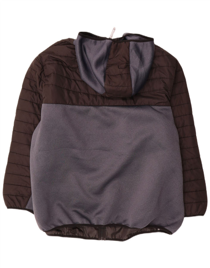 Мужская стеганая куртка с капюшоном Jack & Jones UK 46 3XL, черный полиэстер
