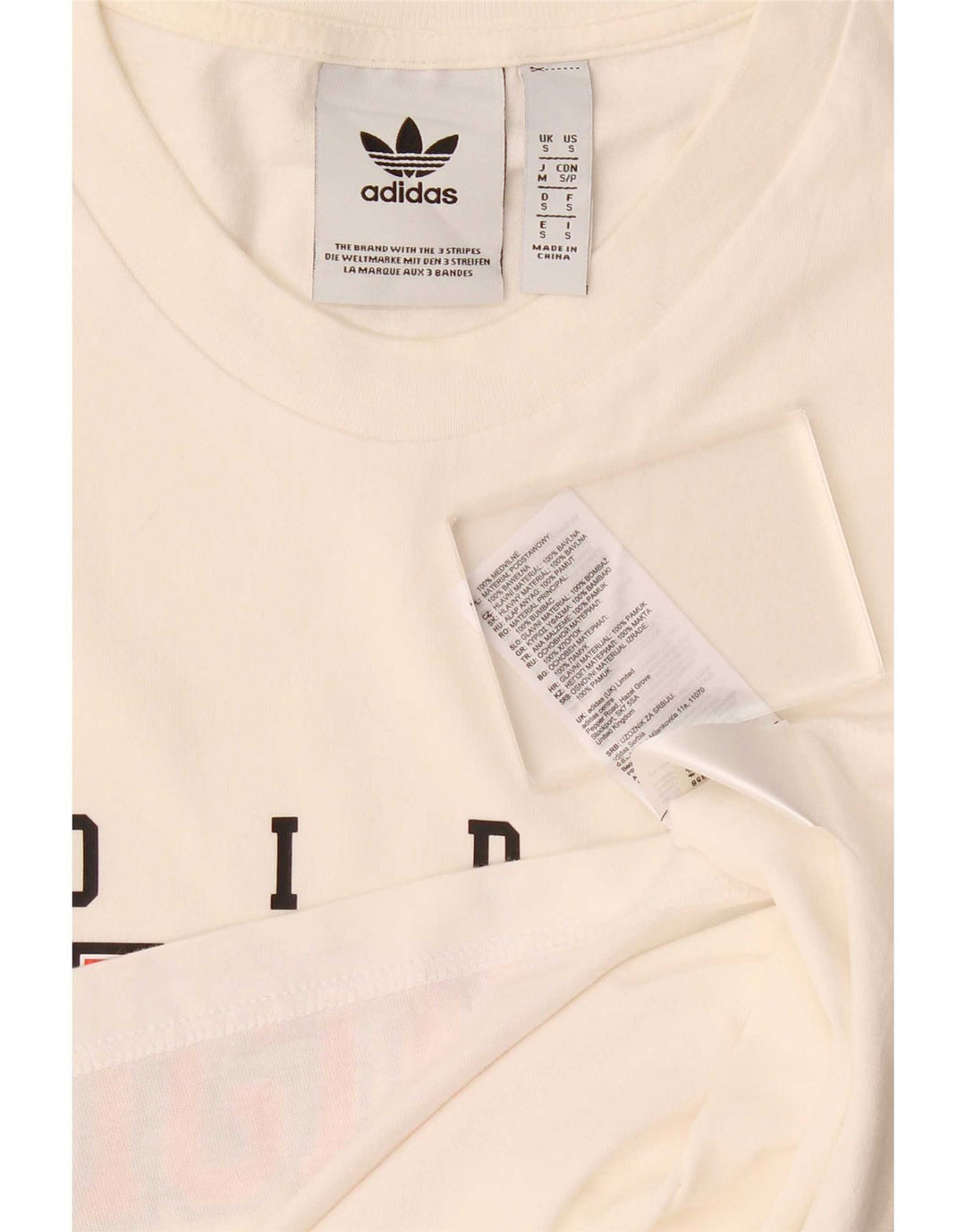 Мужская футболка Adidas с рисунком, маленький белый хлопок