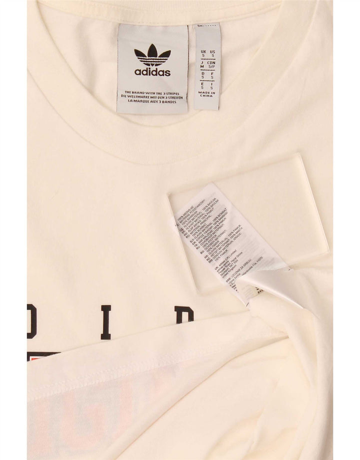 Мужская футболка Adidas с рисунком, маленький белый хлопок