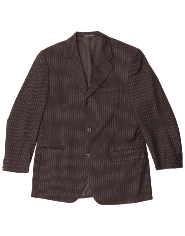 Мужской пиджак Cerruti 1881 на 3 пуговицах IT 52 XL, серая шерсть в полоску