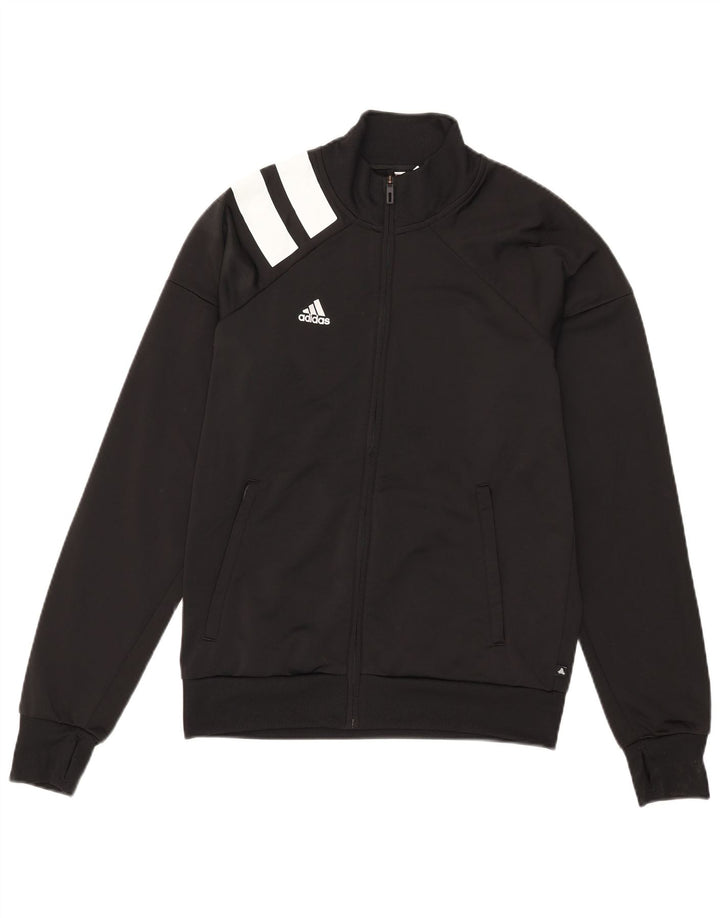 Мужской спортивный костюм Adidas, верхняя куртка, средний черный, полиэстер с цветными блоками