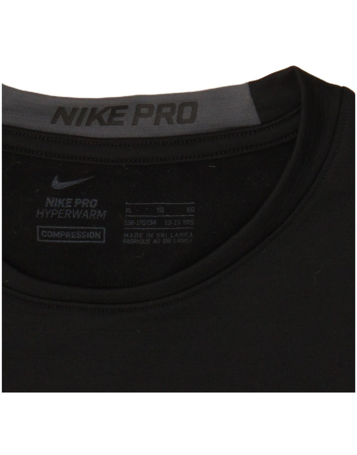 Топ с рисунком Nike для мальчиков с длинным рукавом, 13–14 лет, XL, черный