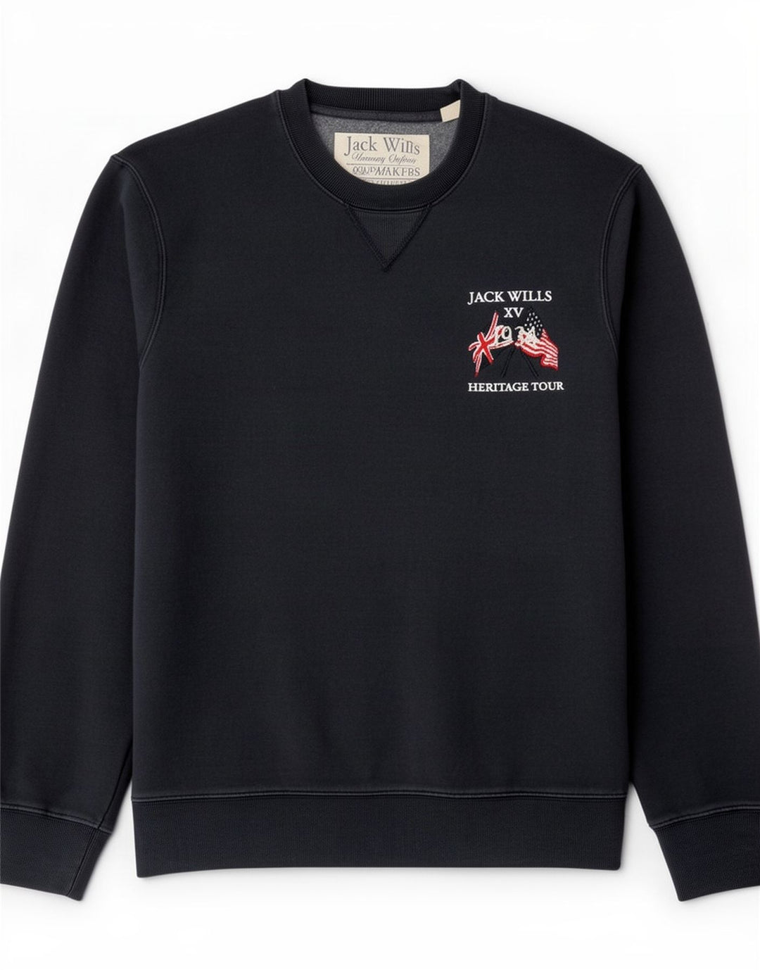 Мужской свитшот с рисунком Jack Wills, средний темно-синий хлопковый джемпер