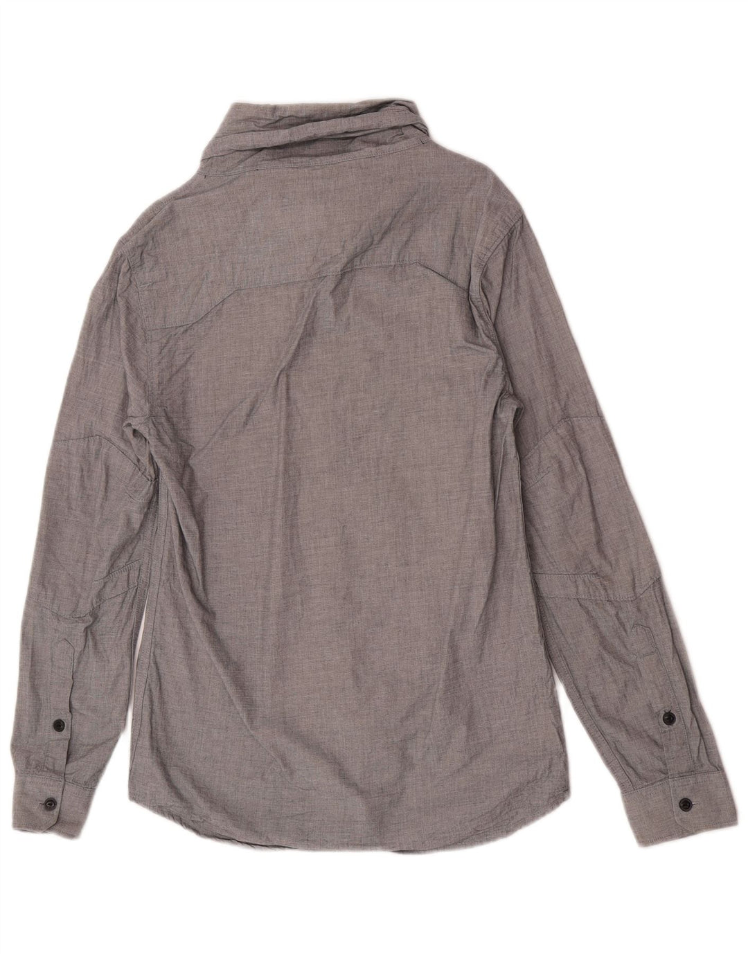 Мужская рубашка с высоким воротником Jack & Jones, маленькая серая, хлопковая