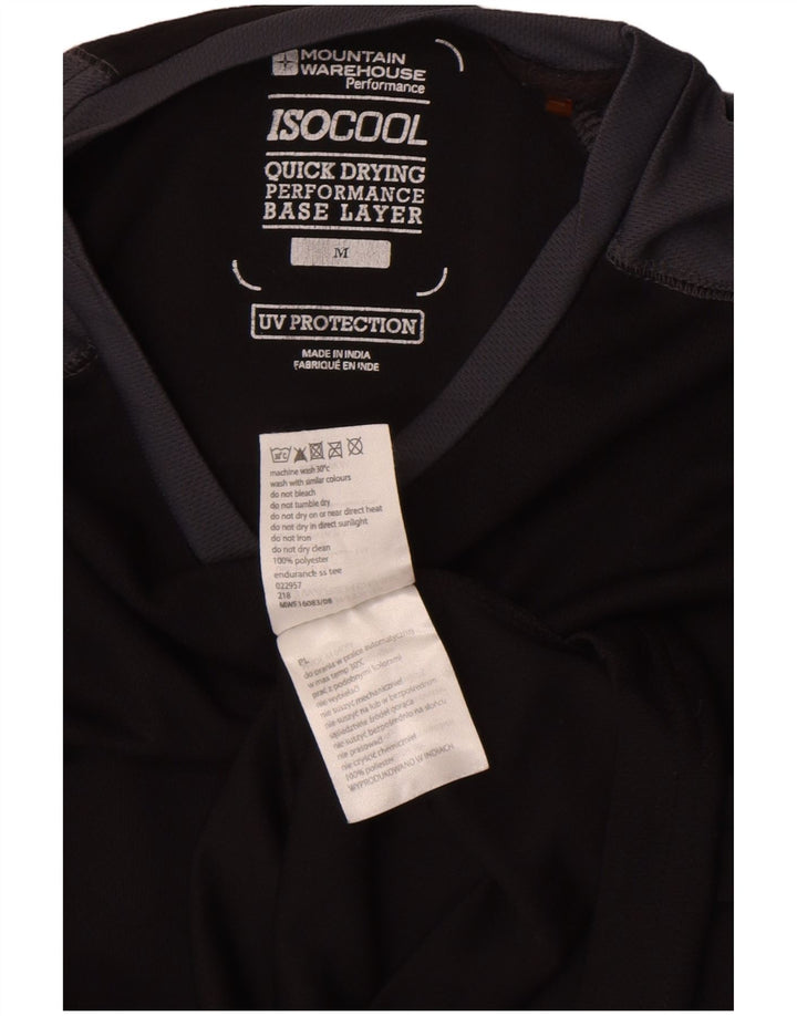 Мужская футболка Mountain Warehouse IsoCool, средний черный, с цветными блоками