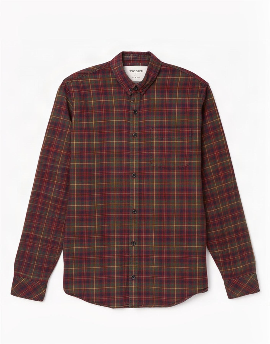 Мужская фланелевая рубашка Carhartt XL, зеленая клетка, хлопок