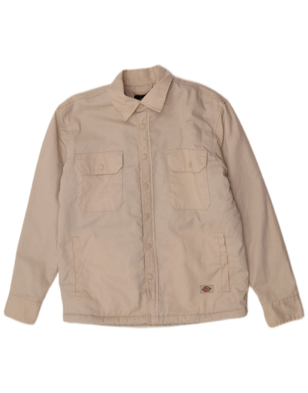 Мужская джинсовая куртка из шерпа Dickies UK 36, маленькая, бежевый, полиэстер