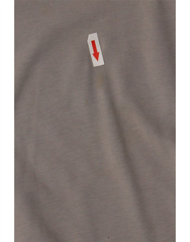 Мужской топ с графическим рисунком Nike Dri Fit, маленький серый хлопок с длинными рукавами