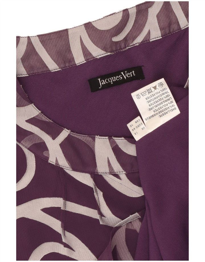 Женская блузка с абстрактным узором Jacques Vert UK 18 XL Фиолетовый вискоза