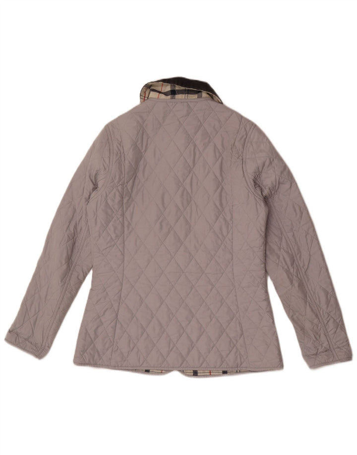 Женская стеганая куртка Barbour UK 8, маленькая серая, полиэстер с цветными блоками