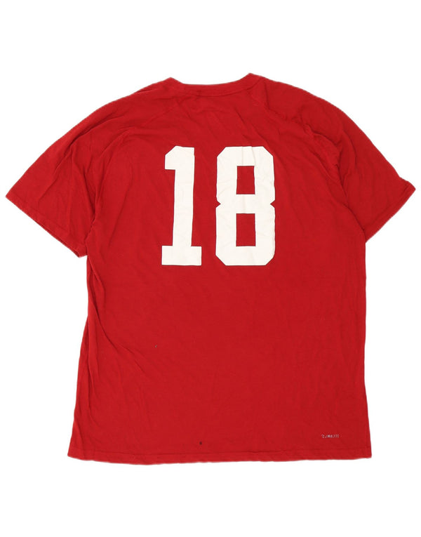 Adidas Мужская футболка с рисунком Indiana Top XL Красный полиэстер