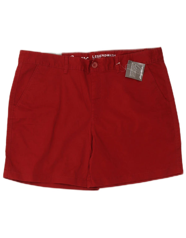 Eddie Bauer Женские слегка пышные шорты чинос США 14 XL W38 Красный хлопок