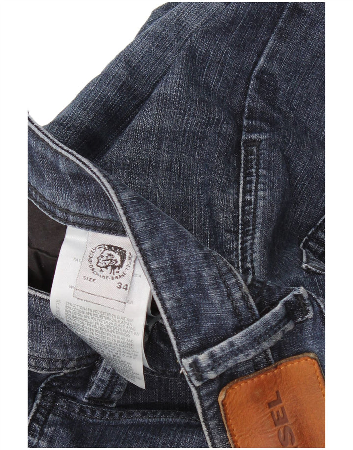 Женские прямые джинсы DIESEL W34 L34 Темно-синие, хлопок