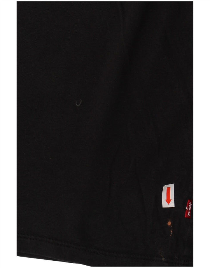 Женская футболка с рисунком LEVI'S Top UK 16, большой черный хлопок