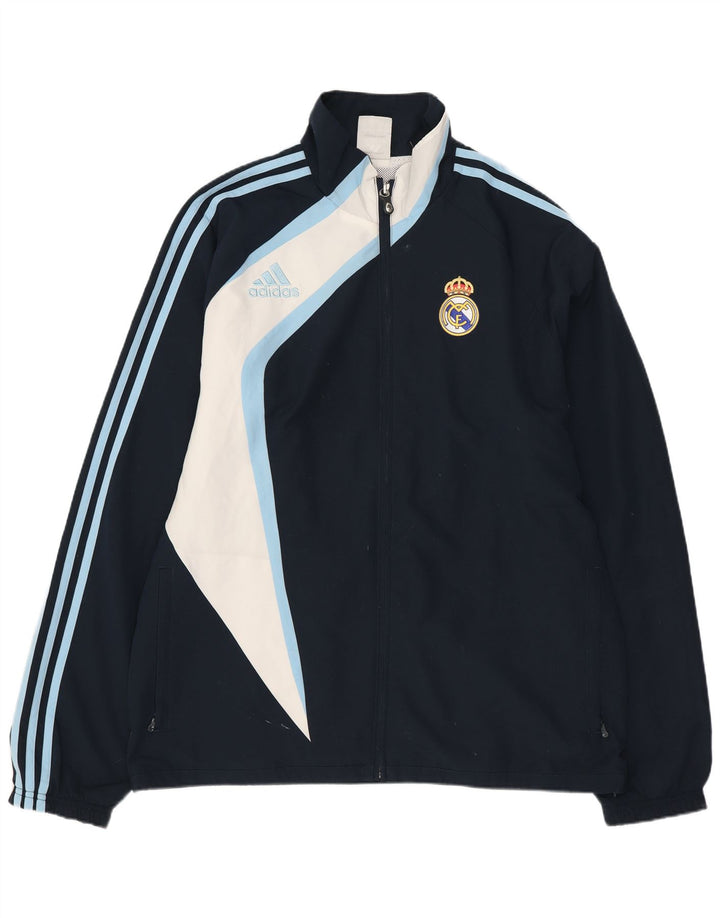 Мужская дождевик ADIDAS Real Madrid UK 40/42, средний темно-синий с цветными блоками