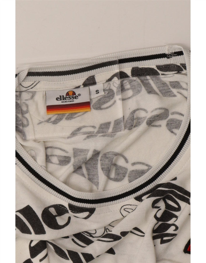 ELLESSE Мужская футболка с рисунком, маленький белый