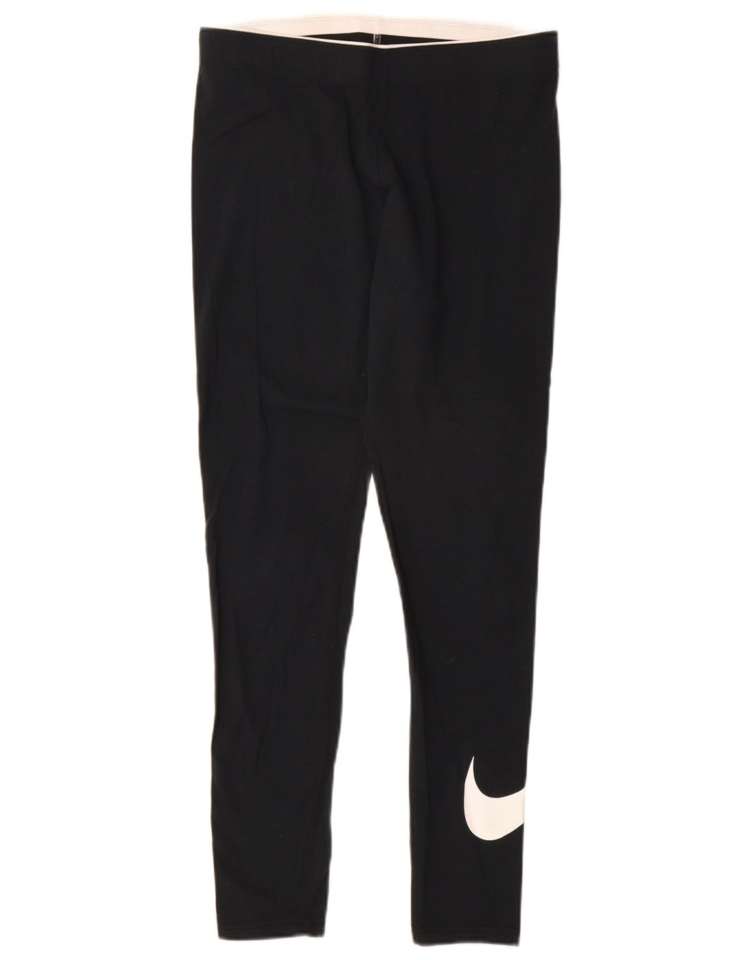 Женские леггинсы с рисунком Nike UK 12, хлопковые, средние, черные
