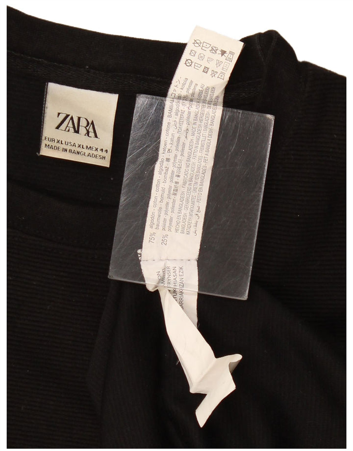 Мужская футболка Zara Top XL, черный хлопок