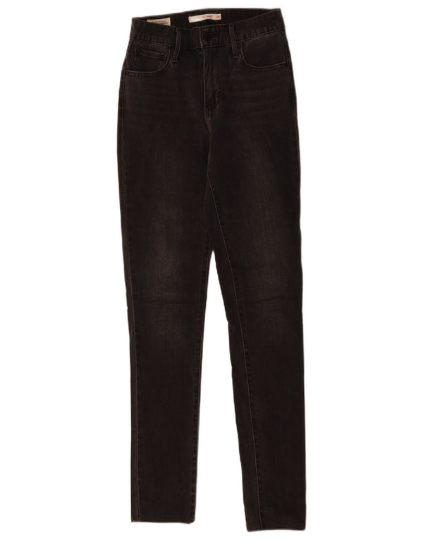 Женские джинсы скинни LEVI'S 721 с высокой посадкой W26 L30 Серые хлопковые