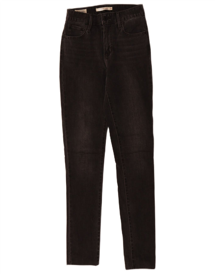 Женские джинсы скинни LEVI'S 721 с высокой посадкой W26 L30 Серые хлопковые