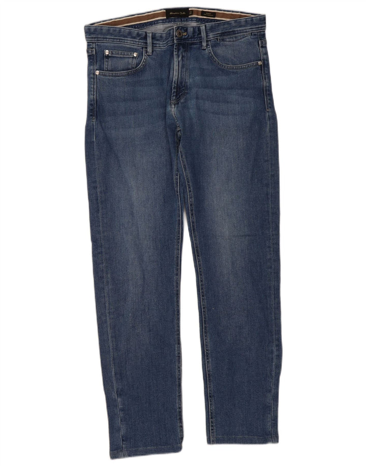 Мужские зауженные джинсы Massimo Dutti EU 42, большие W32 L30, синие