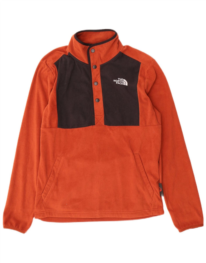 Мужской флисовый джемпер на пуговицах The North Face, маленький оранжевый цветных блоков