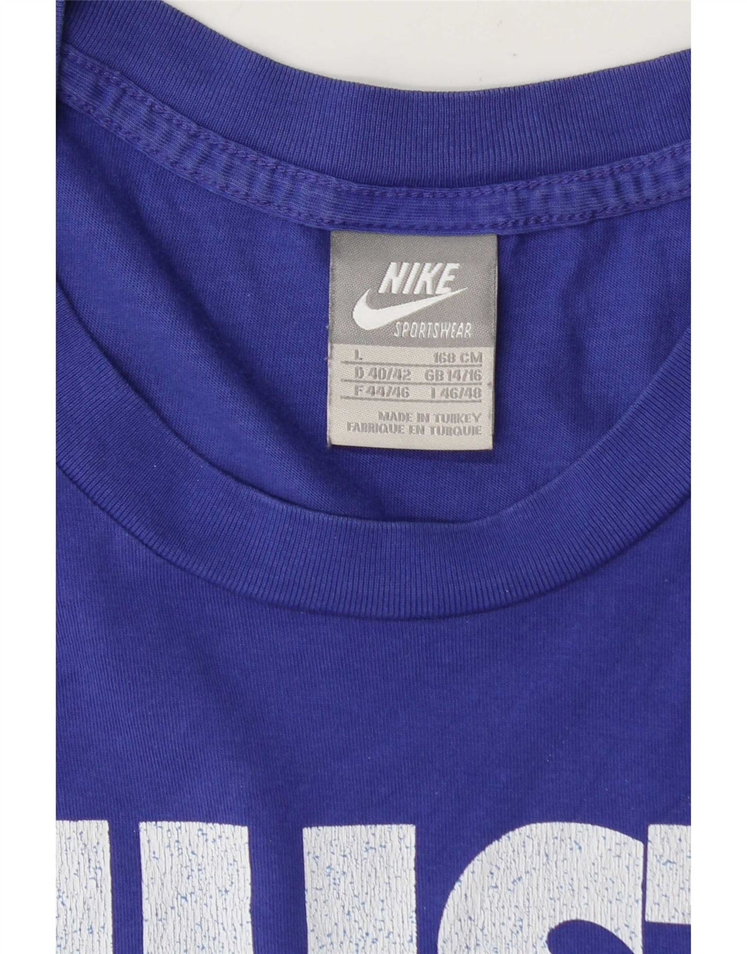 Женская футболка с рисунком Nike Top UK 14/16, большая синяя