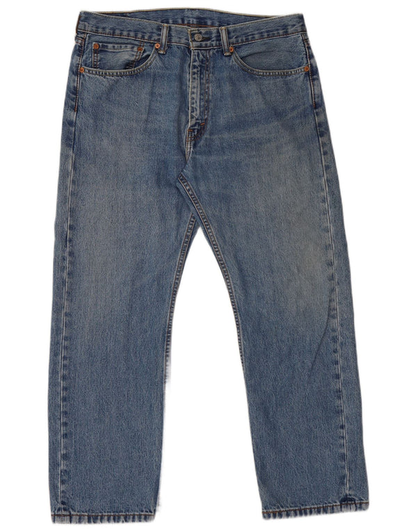 Мужские прямые джинсы Levi's 505 W36 L29 синие, хлопок