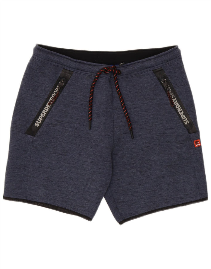 Мужские спортивные шорты Superdry, большие темно-синие, полиэстер