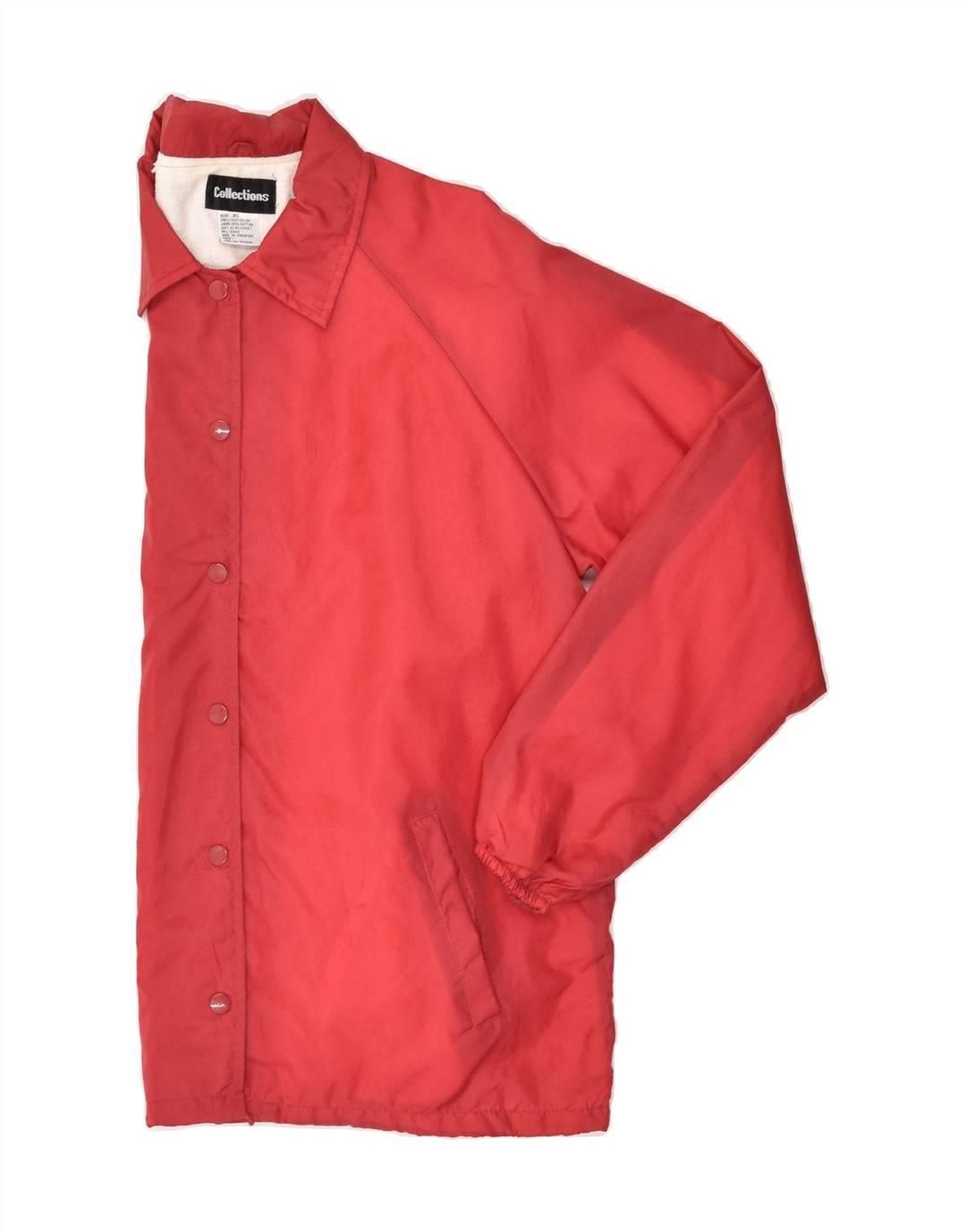 VINTAGE Mens Bomber Jacket UK 42 XL Red Nylon Vintage Vintage and Second-Hand Vintage from Messina Hembry 