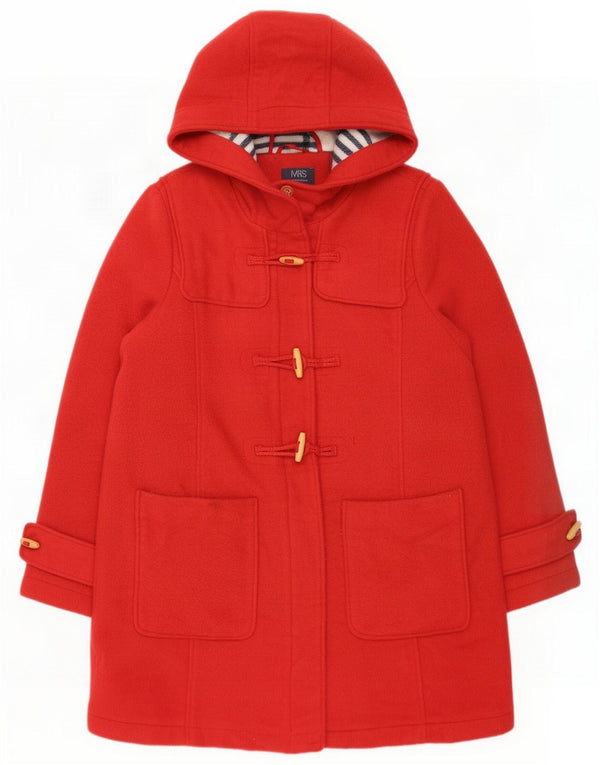 Женский дафлкот оверсайз с капюшоном Marks & Spencer UK 18 XL, красный полиэстер