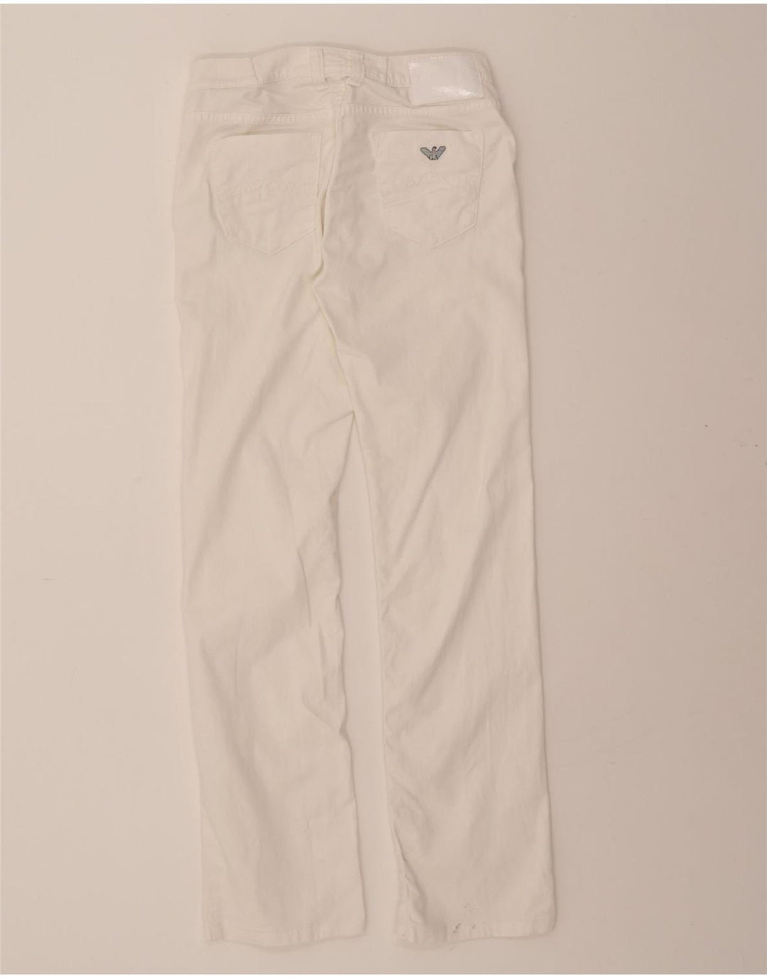 ARMANI Womens Straight Jeans W28 L32 White Vintage Armani and Second-Hand Armani from Messina Hembry 